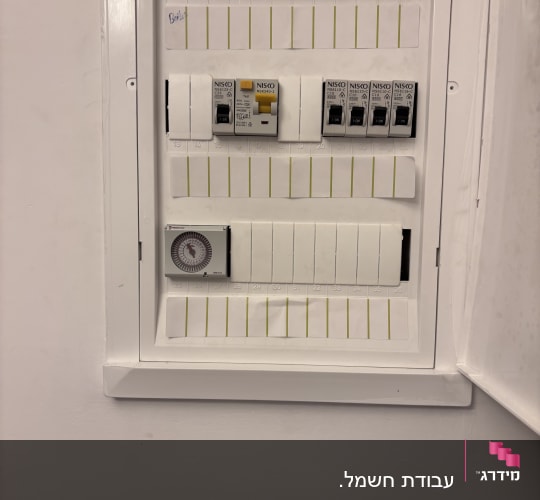 לוח חשמל עם מפסקים וחיווט
